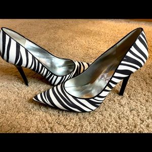Guess zebra stripe heels
